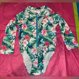 Tommy bahama long sleeve zip front swimsuit for baby size 12 months